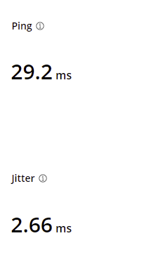 Ping and Jitter value in Cloudflare Speed Test
